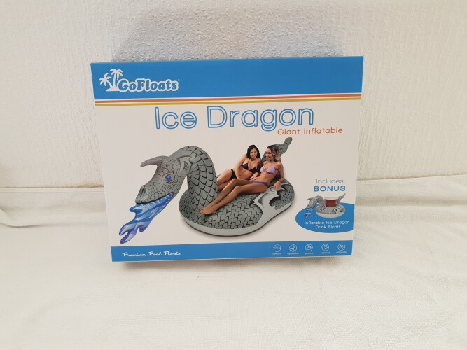 GoFloats Glant Inflatable Dragon Ice