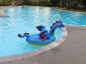 Dragon at the pool